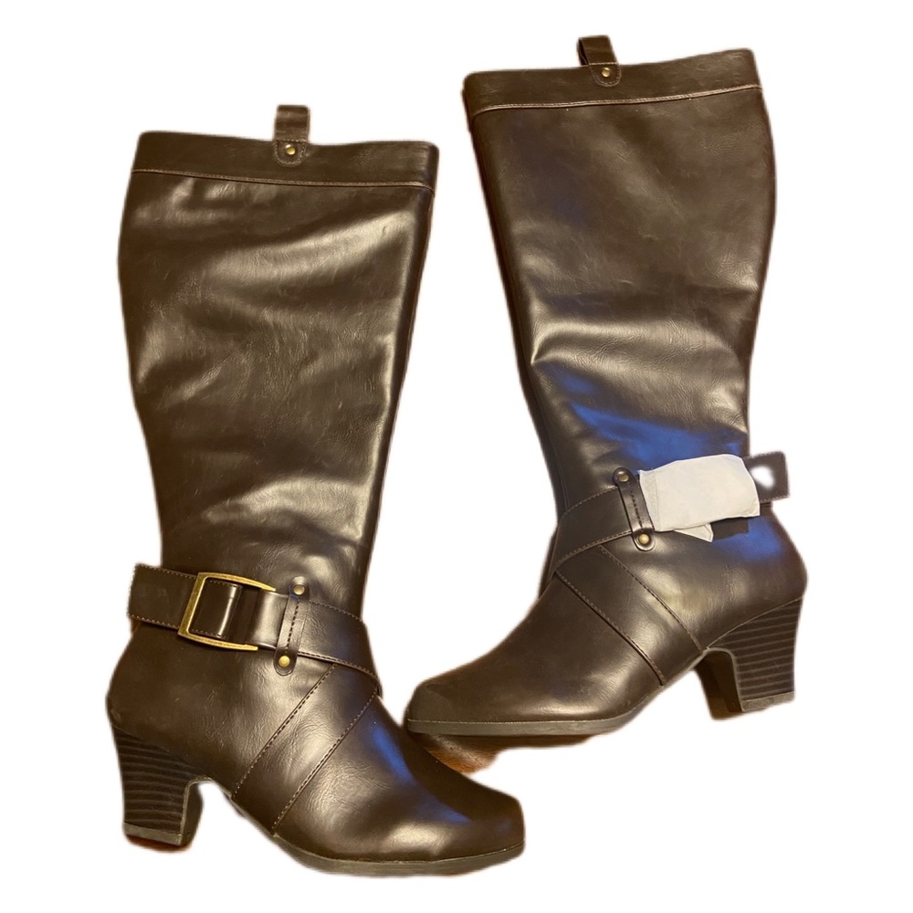 Comfortview “Jali” Brown Just Below Knee Boots, New without Box, Size 7W
